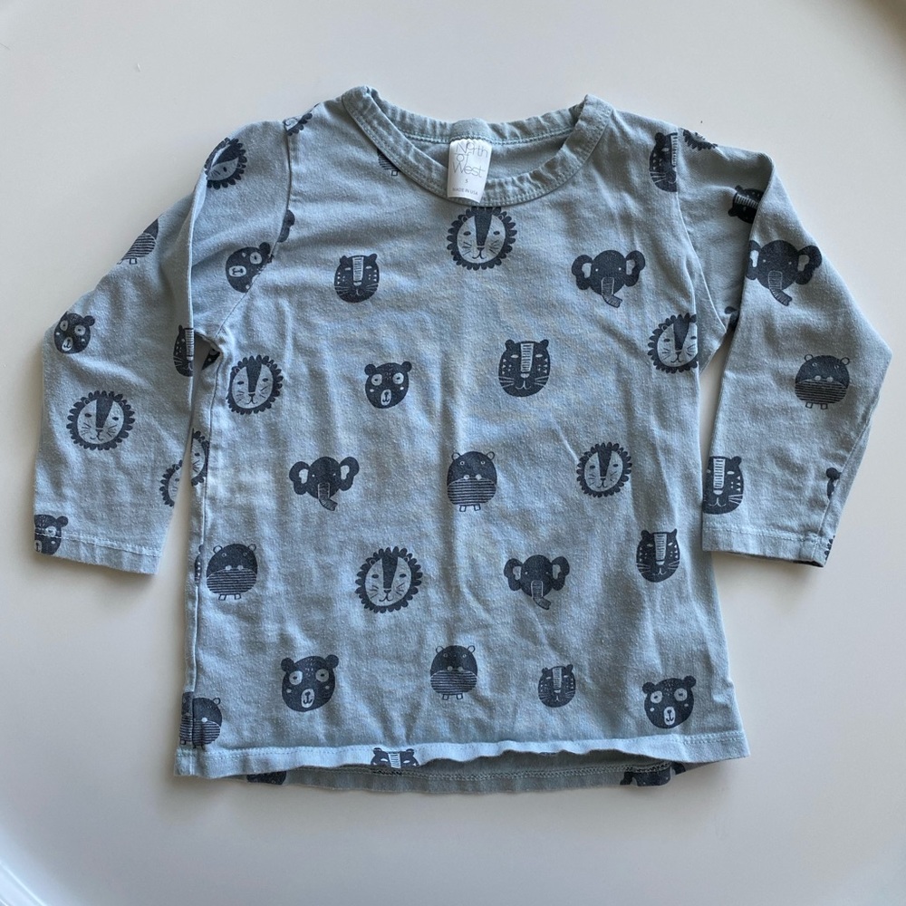 North of West animals long sleeve kids tee